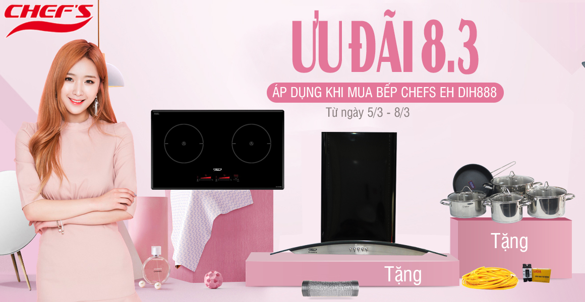 ưu đãi bếp từ chefs 888 -8-3