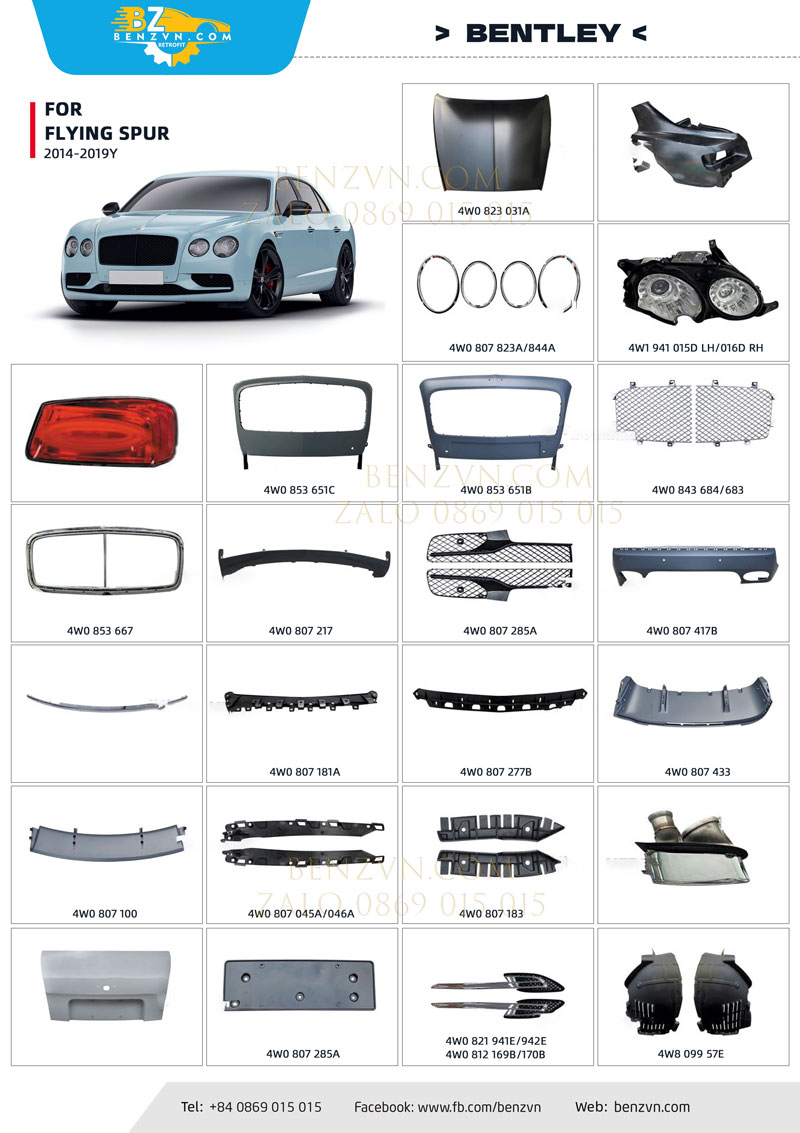 Phụ kiện nâng cấp xe Benlty