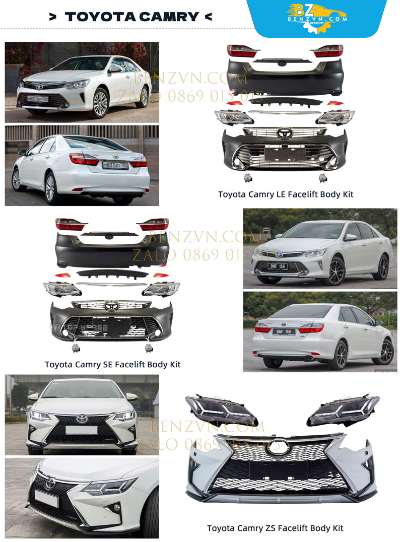 Nâng cấp body kit xe Toyota Camry