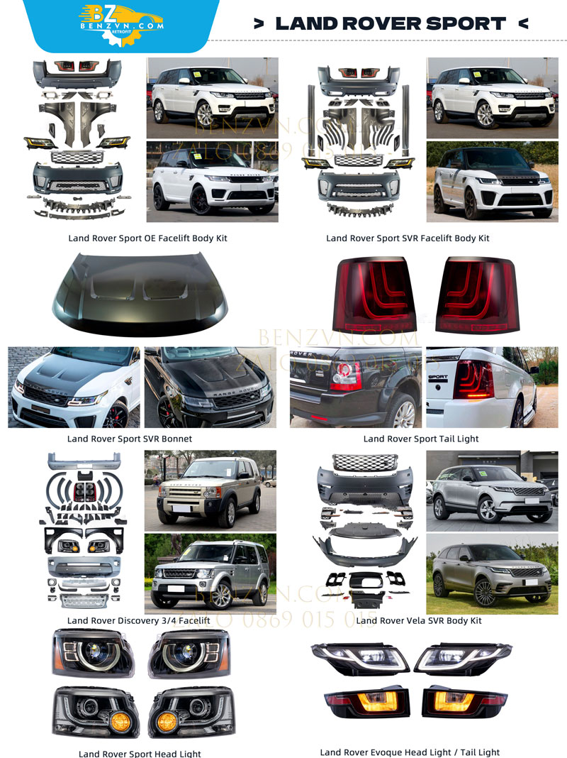 Nâng cấp body kit xe Land Rover Sport