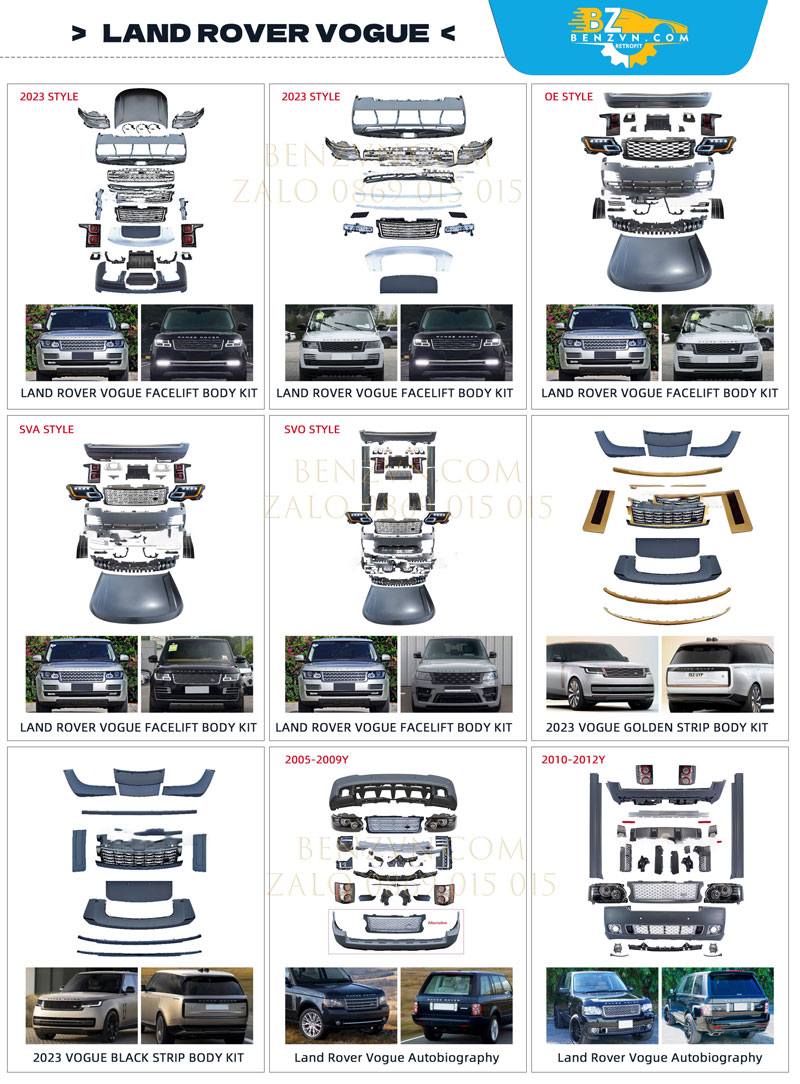 Nâng cấp body kit cho xe Land Rover Vogue