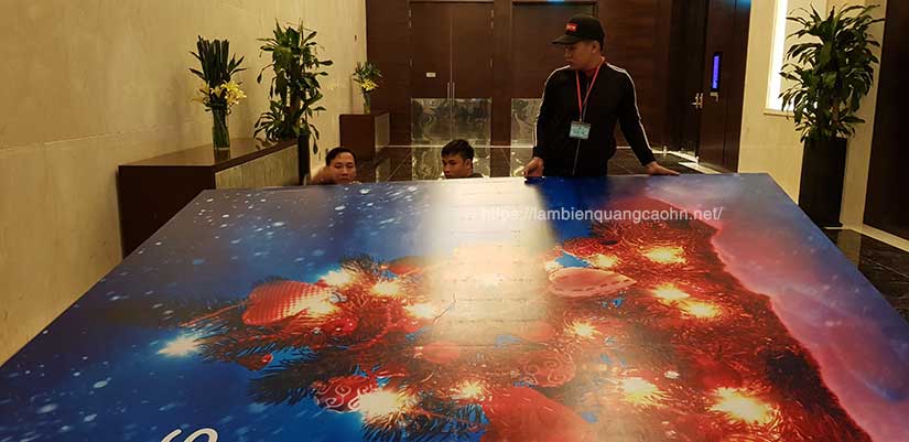 backdrop giáng sinh, làm backdrop, backdrop hội nghị