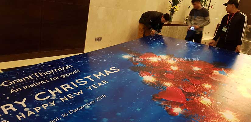 backdrop giáng sinh, làm backdrop, backdrop hội nghị