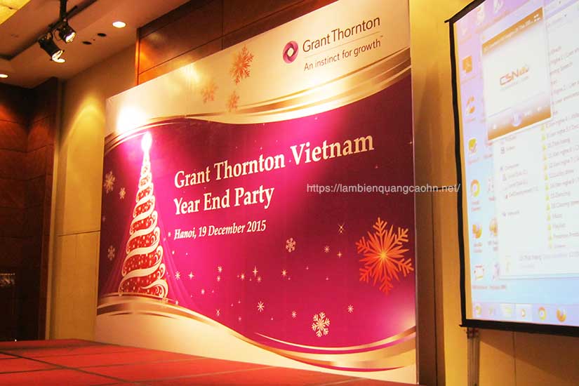 backdrop giáng sinh, làm backdrop, backdrop hội nghị