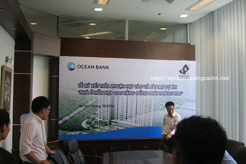 backdrop hội nghị trong công ty