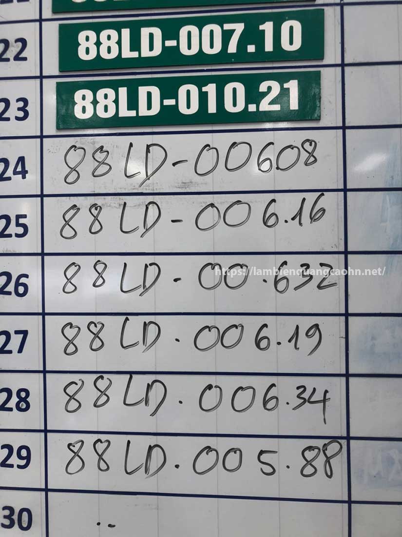 Bảng mica gắn tem nam châm, mica nam châm, bảng từ mica