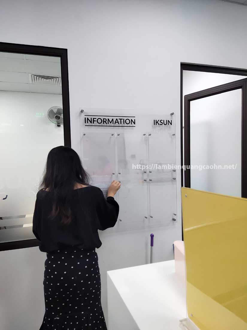 Bảng mica gắn tem nam châm, mica nam châm, bảng từ mica