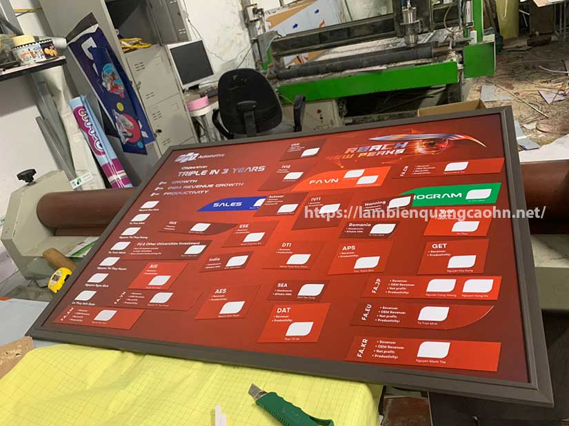 Bảng mica gắn tem nam châm, mica nam châm, bảng từ mica