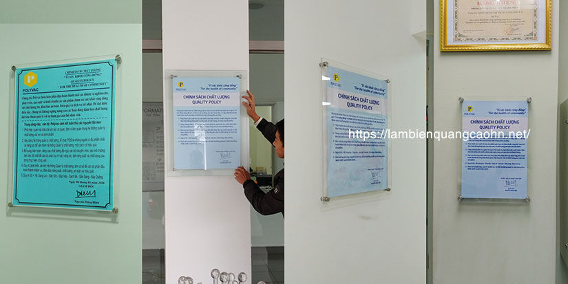 Bảng nội quy công ty, biển mica, biển mica treo tường, biển công ty, biển mica công ty