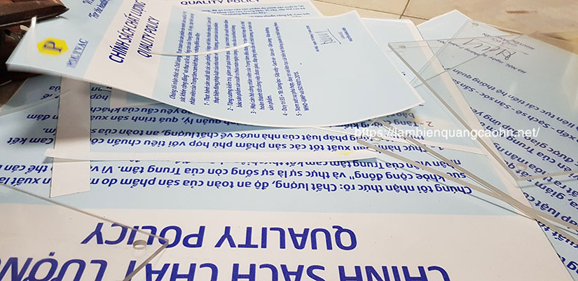 Bảng nội quy công ty, biển mica, biển mica treo tường, biển công ty, biển mica công ty