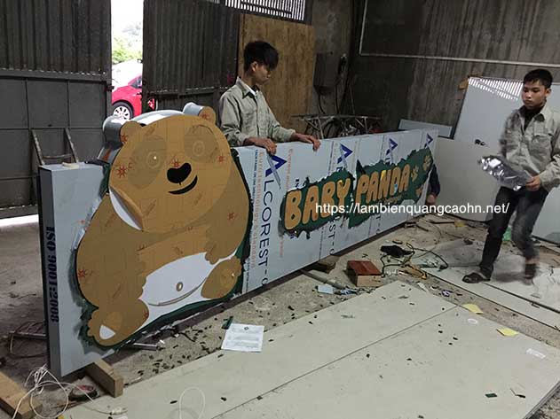 chữ mica nổi, biển alu chữ nổi, biển chữ nổi, biển mica chữ nổi, chữ hộp đèn, biển quảng cáo trường mầm non