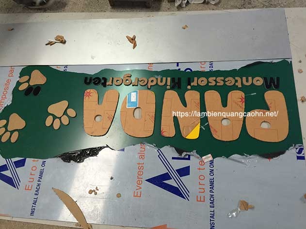 chữ mica nổi, biển alu chữ nổi, biển chữ nổi, biển mica chữ nổi, chữ hộp đèn, biển quảng cáo trường mầm non