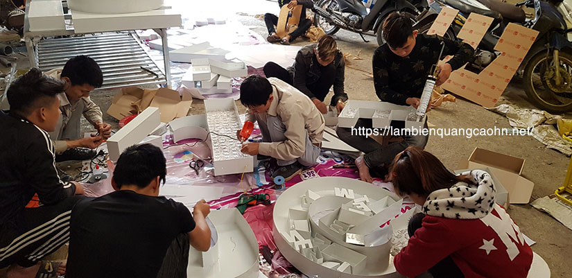 chữ nổi đèn led, biển chữ nổi, chữ nổi mica