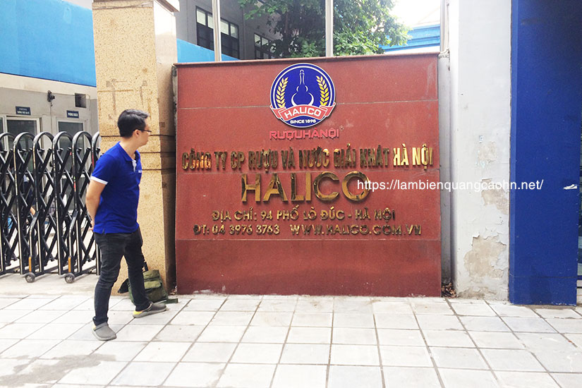 biển công ty inox, làm biển công ty tại Cầu Giấy, biển công ty, biển inox, biển tên công ty