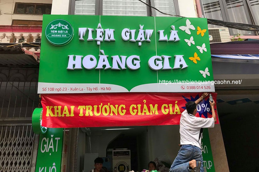 biển hiệu giặt là, biển quảng cáo giặt là, bảng hiệu giặt là