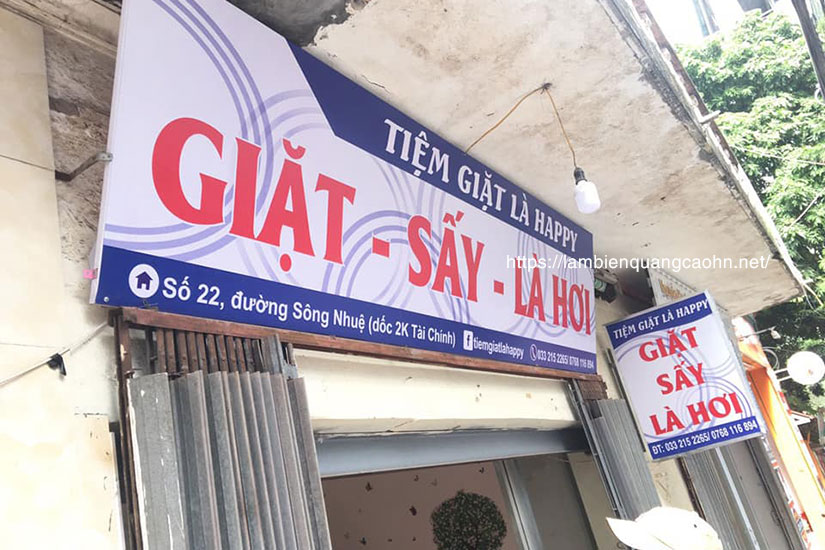 biển hiệu giặt là, biển quảng cáo giặt là, bảng hiệu giặt là