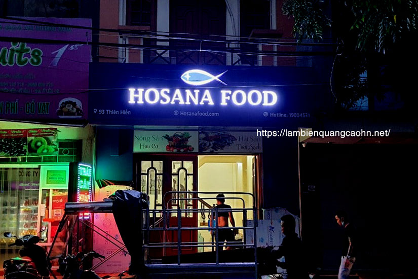 Biển chữ nổi, biển quảng cáo thực phẩm sạch, biển 3M