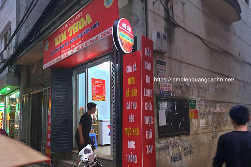 Biển hộp đèn, biển quảng cáo thực phẩm sạch, biển 3M