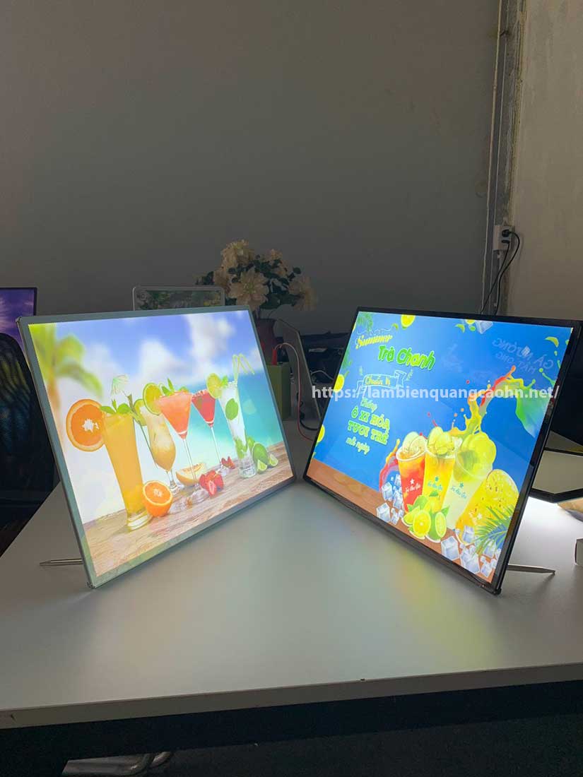 Biển hộp đèn siêu mỏng, biển hộp đèn led siêu mỏng, biển mica treo tường