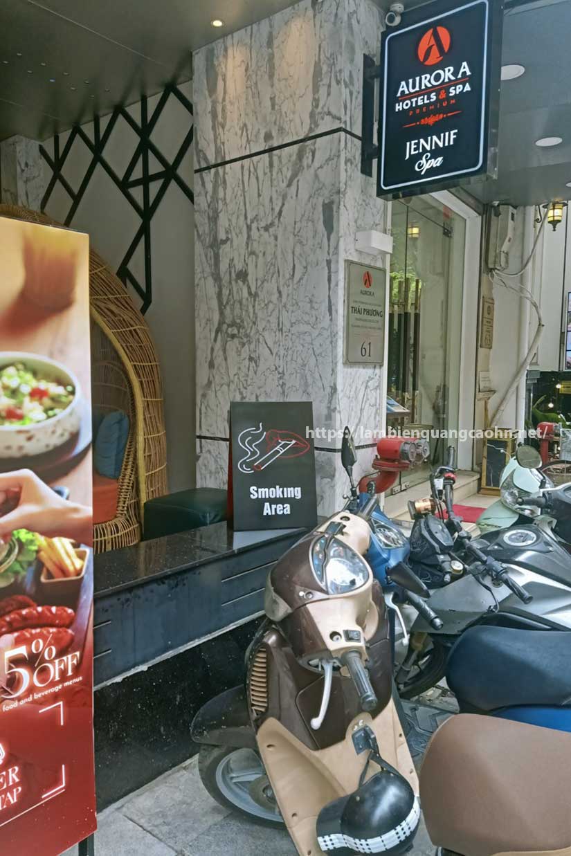 Biển cấm hút thuốc khách sạn