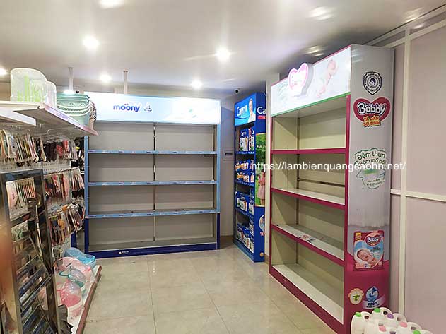 Kệ quảng cáo, kệ trưng bày sản phẩm, biển quảng cáo aluminium
