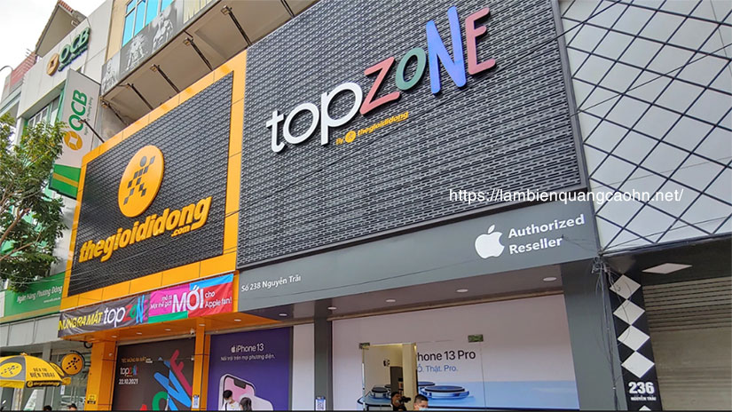 Biển quảng cáo bằng tôn lỗ, biển quảng cáo tôn, Biển quảng cáo che điều hòa, che cục nóng điều hòa bằng biển quảng cáo, che cục nóng điều hòa