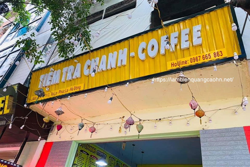 biển quảng cáo bằng tôn sóng, biển tôn, bảng hiệu tôn sóng