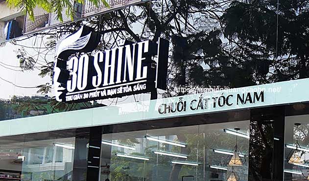 biển quảng cáo chữ nổi đẹp, biển alu gương đen bóng, biển cửa hàng, biển alu chữ nổi, biển quảng cáo aluminium