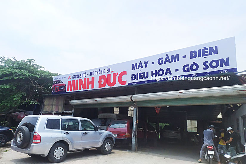 biển quảng cáo gara ô tô, biển quảng cáo showroom ô tô