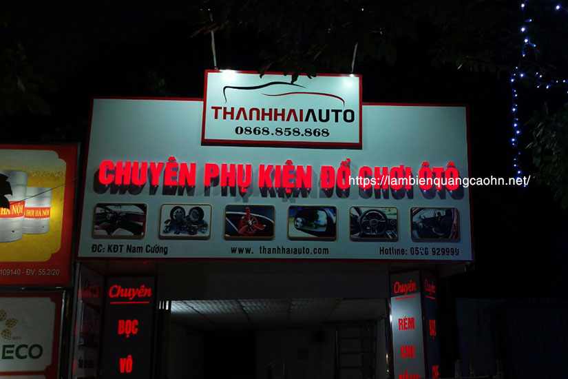 biển quảng cáo gara ô tô, biển quảng cáo showroom ô tô