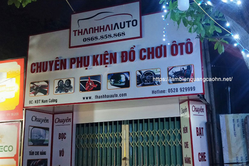 biển quảng cáo gara ô tô, biển quảng cáo showroom ô tô