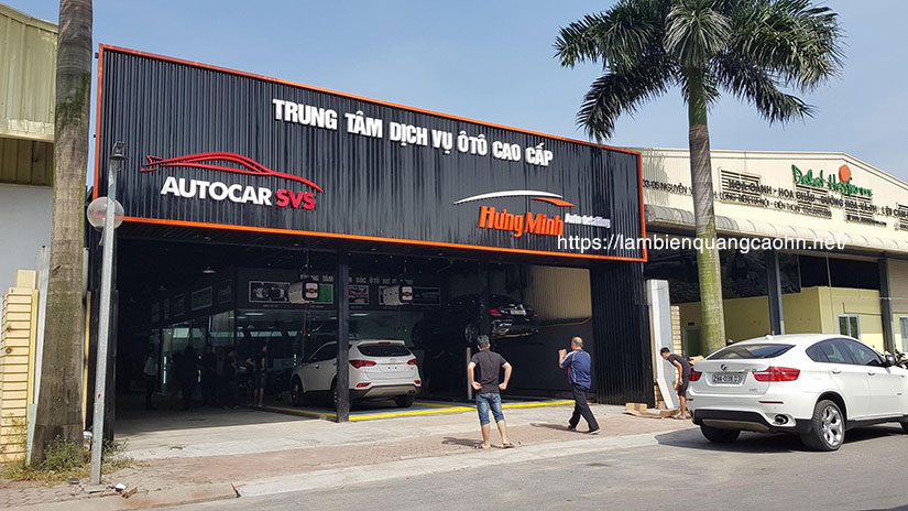 biển quảng cáo gara ô tô, biển quảng cáo showroom ô tô