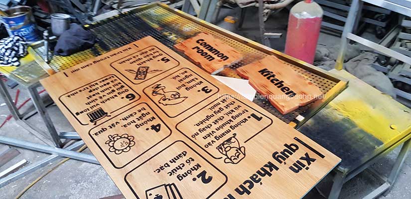 biển quảng cáo gỗ, biển gỗ, biển quảng cáo homestay
