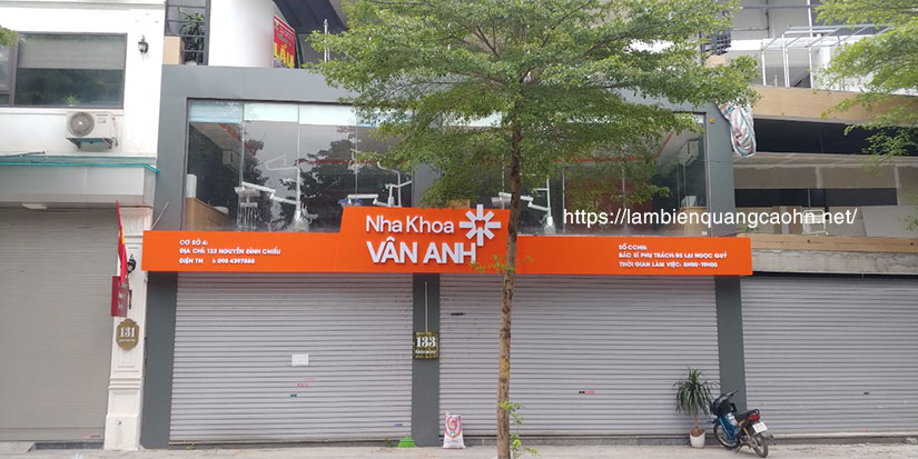 Biển quảng cáo nha khoa, biển phòng khám răng, biển alu chữ nổi, làm biển quảng cáo