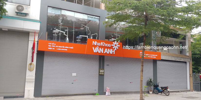 Biển quảng cáo nha khoa, biển phòng khám răng, biển alu chữ nổi, làm biển quảng cáo