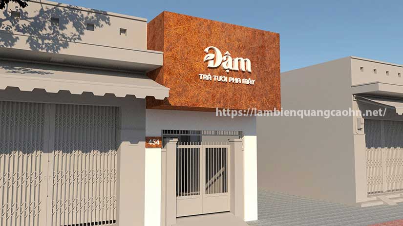 Biển quảng cáo sắt rỉ, biển sắt rỉ, biển sắt gỉ