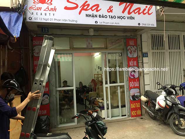 biển quảng cáo spa, mẫu biển bạt spa
