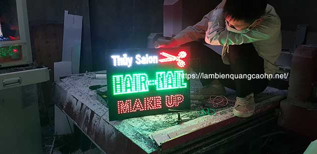 biển salon tóc, mẫu biển quảng cáo tóc đẹp, biển vẫy led