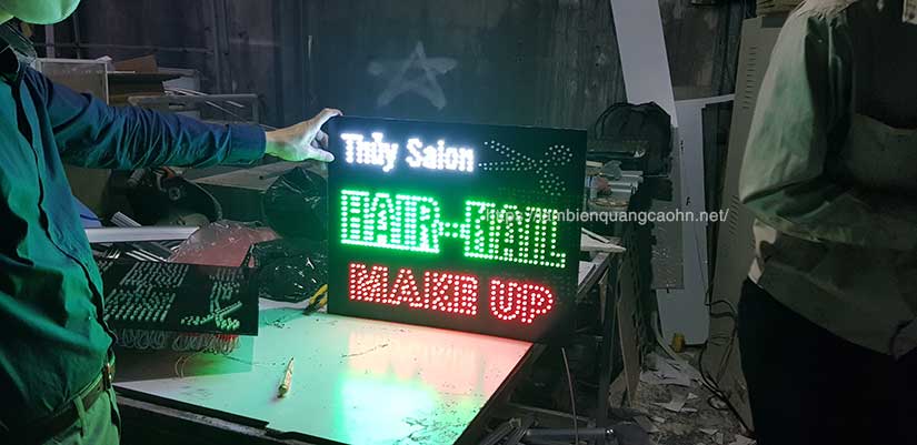 Biển vẫy đẹp, biển vẫy LED, biển spa, biển tóc, biển nail, biển mi và móng, biển quảng cáo tóc và phun xăm,