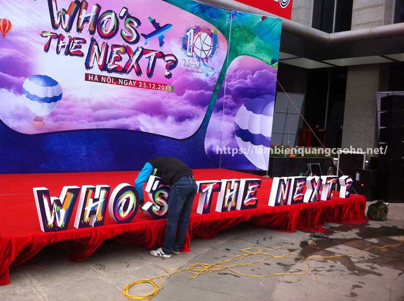 Chữ nổi 3D trang trí sự kiện