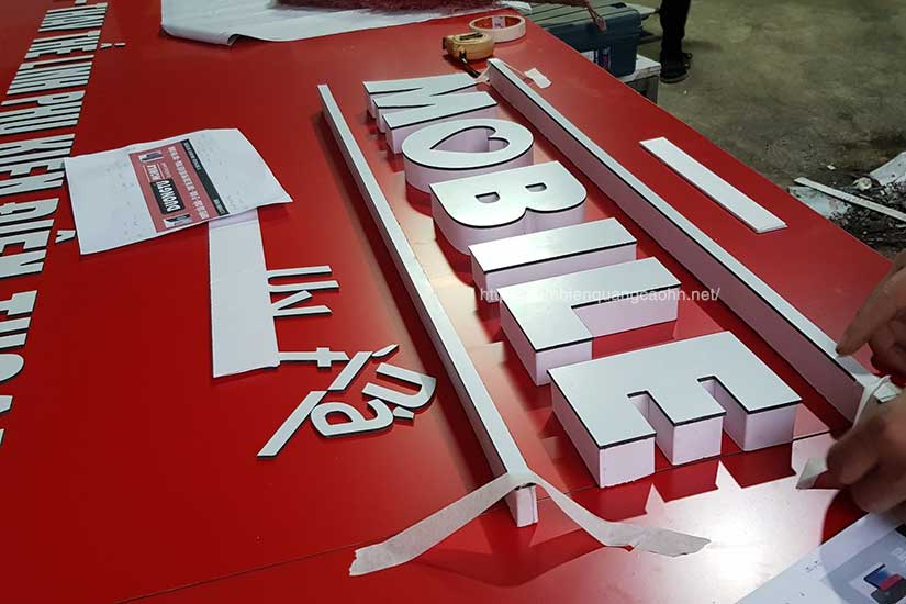 chữ nổi alu, biển alu chữ nổi