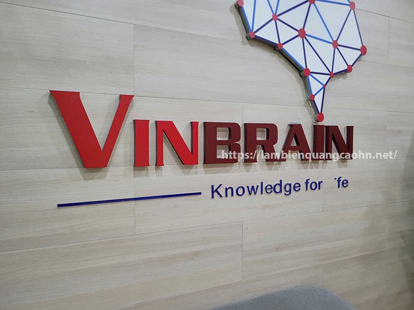 chữ nổi mica dán tường công ty