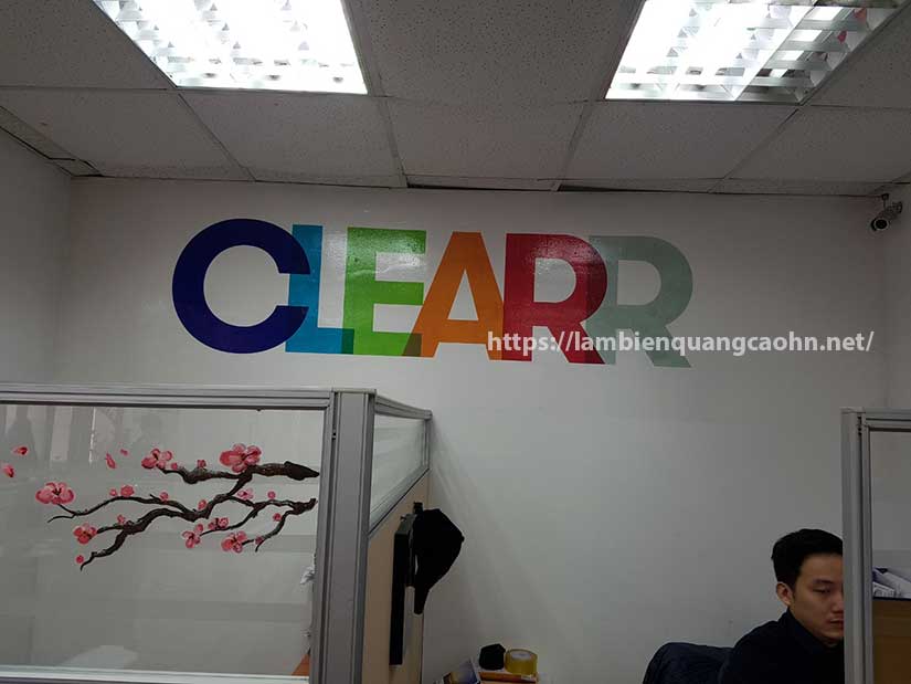 khẩu hiệu dán tường công ty