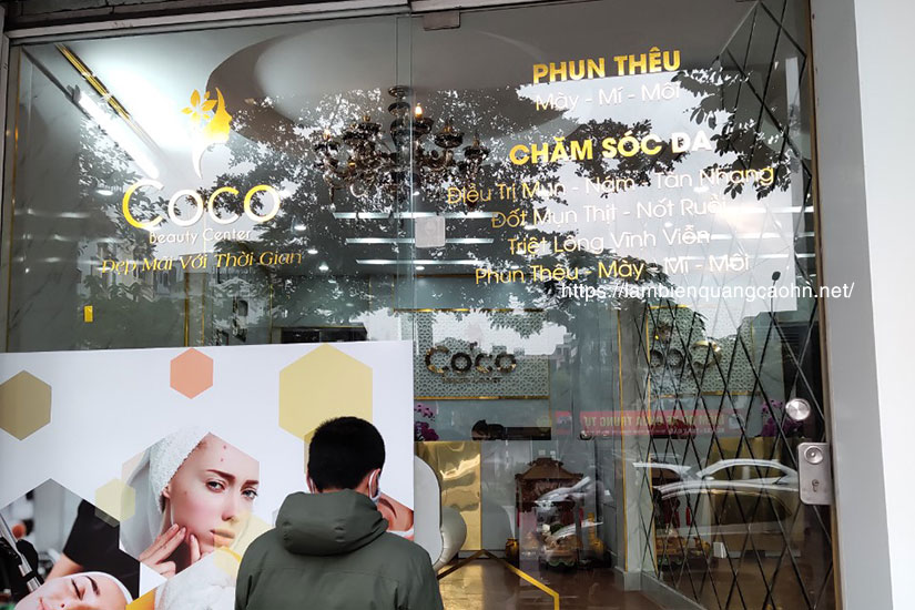 dán cửa kính, decal dán kính, dán decal lên kính