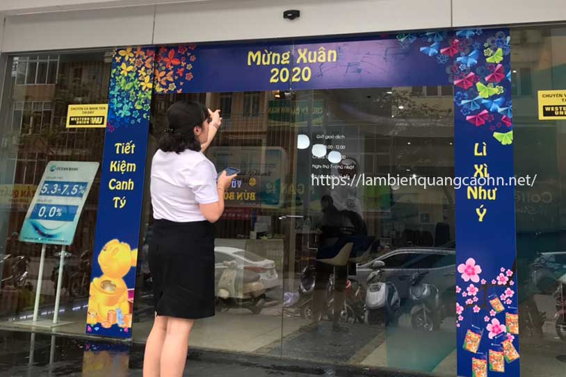 Dán decal trang trí Tết, Dán decal kính văn phòng