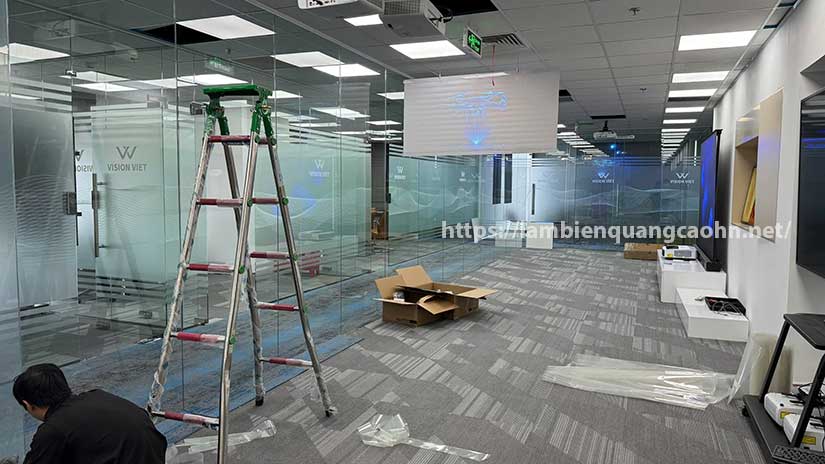 dán decal mờ in hoa văn