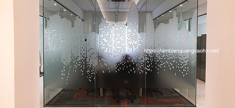 decal dán kính mờ hoa văn, decal mờ, dán decal kính