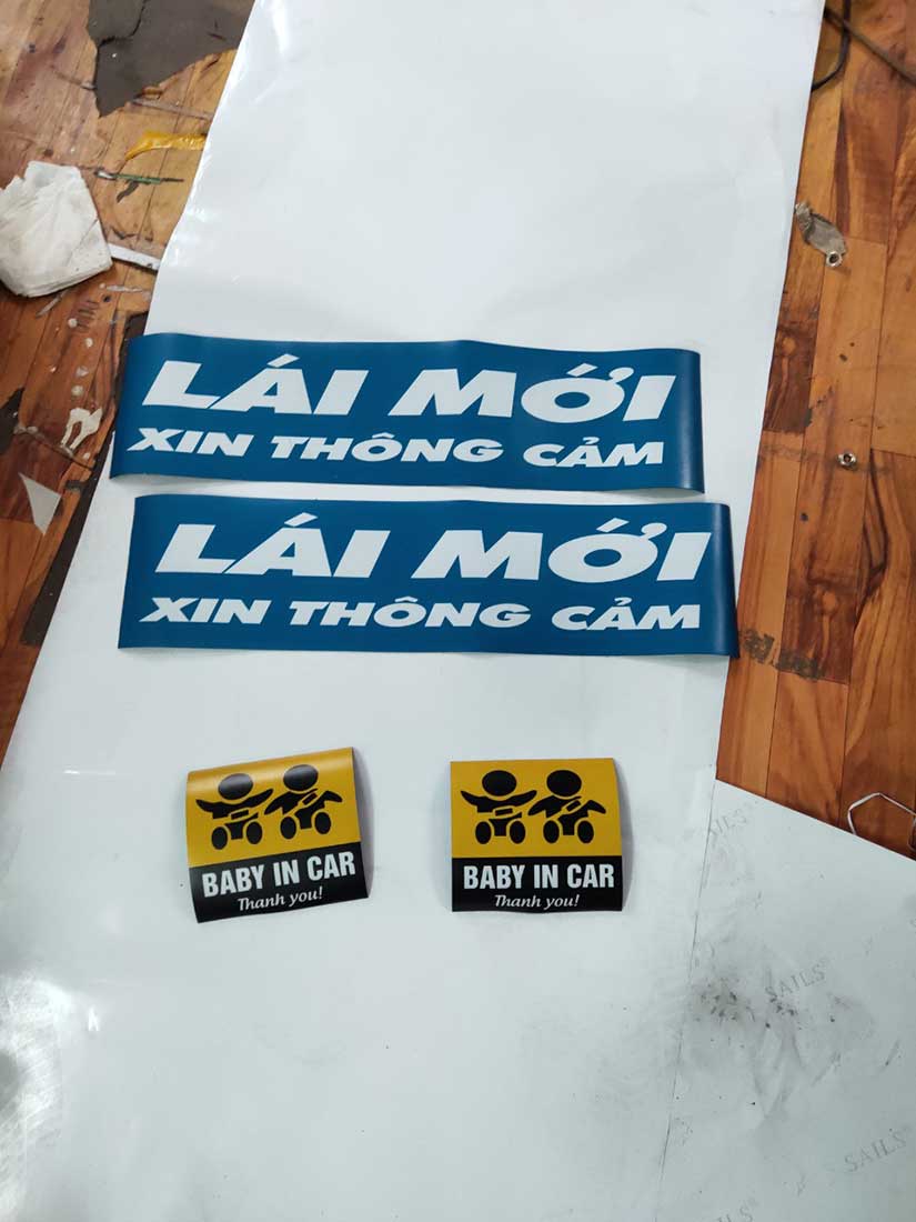 decal nam châm sát hạch lái xe, tập lái