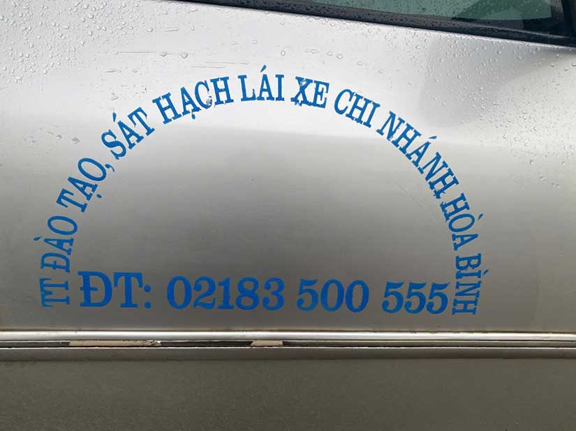 decal nam châm sát hạch lái xe, tập lái