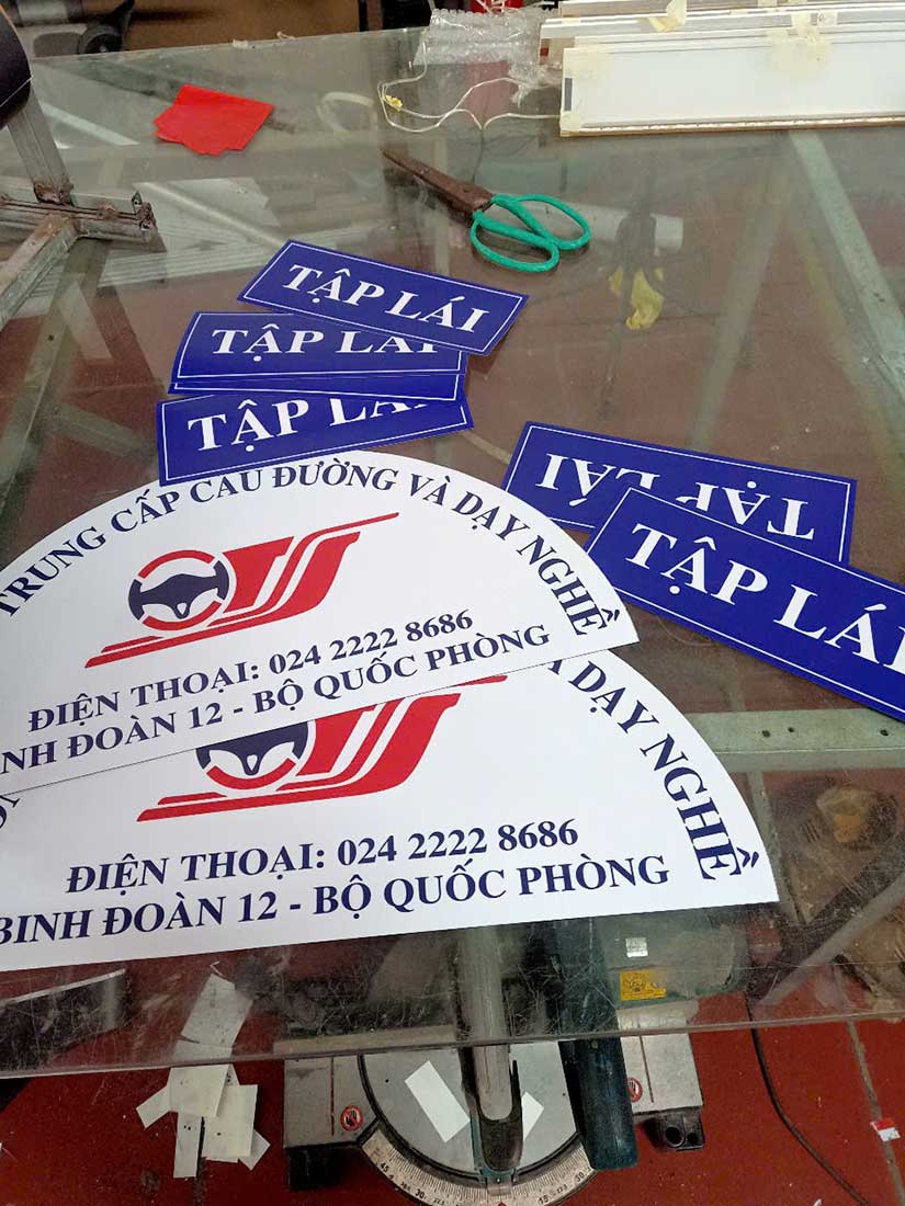 decal nam châm sát hạch lái xe, tập lái